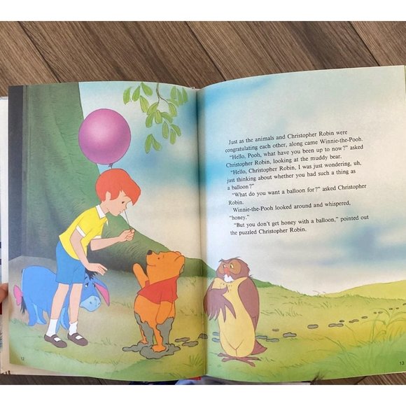 Vintage Walt Disney Winnie the Pooh Hardcover Book 1986 - Picture 6 of 10